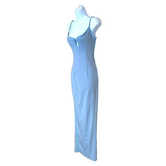 Superdown Baby Blue Sporty Maxi Dress XS Tank Bodycon Bloquette Ruby $88 NEW - Picture 6 of 8
